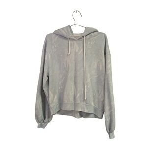 Abercrombie & Fitch Marbled Hoodie Sweatshirt Soft AF Loungewear Cozycore Blue M